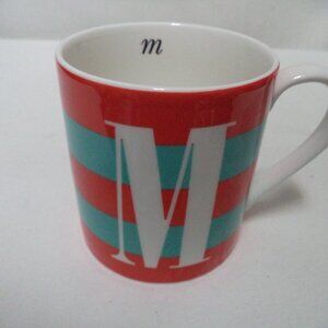 Kate Spade Lenox Wickford Red Letter Day letter M alphabet mug cup micro dish